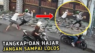 KAPOK !! Maling Motor Kepergok Lalu Dihajar Dari Belakang Leher