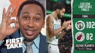 FIRST TAKE | East Finals: Celtics win over Miami Heat - Stephen A on BIG TROUBLE Jimmy Butler injury