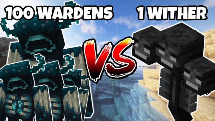 100 WARDENS VS 1 WITHER?!?! | Minecraft Myths