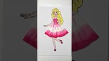 Art with tissue paper - Barbie creative dress #shorts