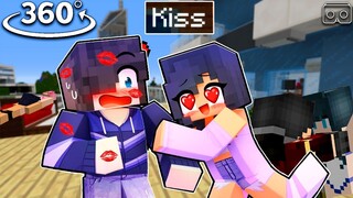 😍 APHMAU kissed ZANE in Minecraft 360° !