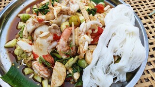 ตำแตงทะเลหมูยอพริกแห้ง แซ่บๆนัวๆ เมนูล้างตู้เย็นแม่!!!