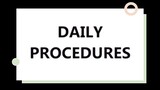 07_14- DAILY PROCEDURES TURN ON VCM