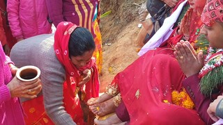 Bride's Relatives Washing and Drinking Feet Water of Bride and Groom | खुट्टाको पानी पिउदै ।