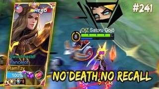 LANCELOT NO DEATH NO RECALL CHALLENGE 😱, TANTANGAN DARI RAM SW 😆 | LANCELOT GAMEPLAY #241 | MLBB