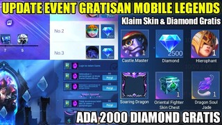 UPDATE EVENT GRATISAN MOBILE LEGENDS TERBARU | CARA DAPATKAN 2000 DIAMOND & SKIN MLBB GRATIS