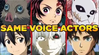 Demon Slayer Kimetsu no Yaiba All Characters Japanese Dub Voice Actors Seiyuu Same Anime Characters
