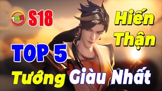 Top 5 Tướng Khiến AE Game Thủ Hiến Thận nhiều nhất TNG Liên quân mobile