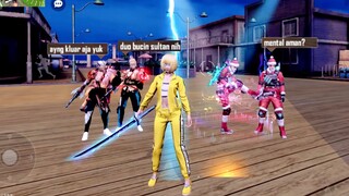 PRANK TRAINING! DI TANTANG DUEL EMOTE DUO BUCIN SULTAN VS TANTE TRAINING. AUTO BANTAI EMOTE 10JT😠🤙