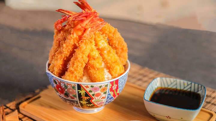 Món ăn nổi tiếng Nhật Bản, cơm tempura tôm