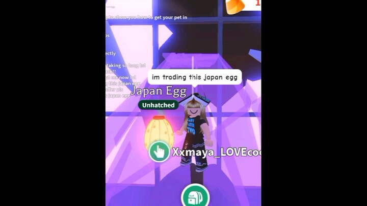 I'm trading a japan egg pls offer (user:Xxmaya123_lovecookieYT         my user is bad 😅😅