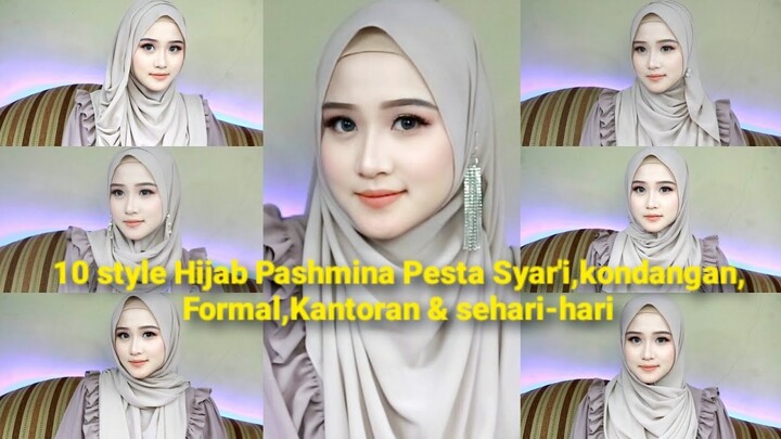 10 Style Tutorial Hijab Pashmina Simple Untuk Kondangan, Formal,Lamaran,Kantoran dan Sehari - hari