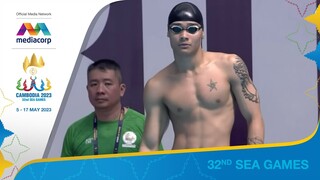 A lonely swim - Philippines' Jacinto redoes his swim and qualifies 1st! | Swimming | SEA Games 2023