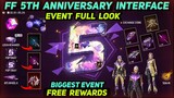 Free Fire 5th Anniversary Event Interface | Free Fire 5th Anniversary Free Rewards | 5th Anniversary