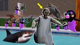 Piggy Mimi roblox skin vs Granny vs Scary Teacher 3D horror games funny animation moments #20