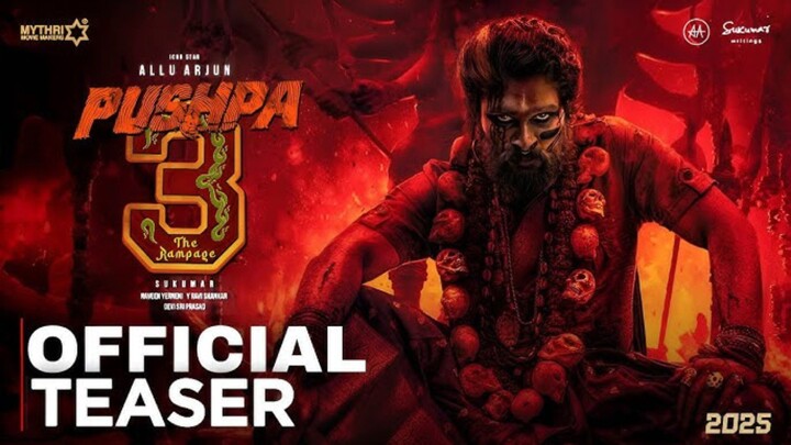 Pushpa 3 - The Rampage|Teaser |Hindi |Allu Arjun |Sukumar |Rashmika |Fahadh Faasil