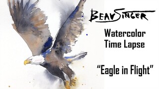 Watercolor Time Lapse Painting- Eagle in Flight