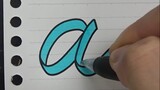 [Kaligrafi]Latihan kaligrafi dengan pena spidol