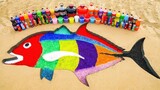 如何用奥比斯、大芬达、可口可乐大战男人制作彩虹巨鲹鱼
