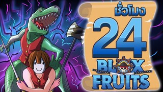 24ชั่วโมง ในBlox Fruit ผลไม้ปีศาจ"นักล่าดึกดําบรรพ์" ep.73