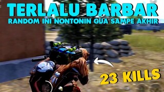 23 KILLS BARBAR SENDIRIAN! RANDOM SAMPE TERPUKAU DAN NONTONIN AMPE AKHIR! - PUBG Mobile