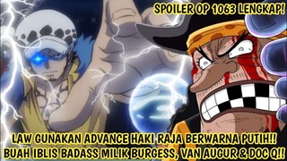 SPOILER OP 1063 LENGKAP - LAW VS TEACH & KRUNYA! LAW MENGGUNAKAN HAKI RAJA DGN PETIR WARNA PUTIH!