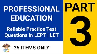 PROFESSIONAL EDUCATION SET A PART 3