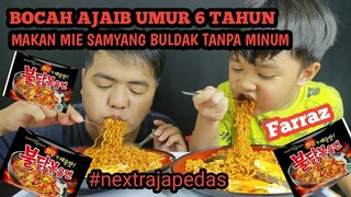 BOCAH AJAIB!! UMUR 6 TAHUN MAKAN MIE SAMYANG BULDAK EXTRA HOT TANPA MINUM 🔥🔥🔥