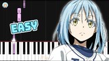 "Nameless story" - That Time I Got Reincarnated as a Slime OP - EASY Piano Tutorial & Sheet Music