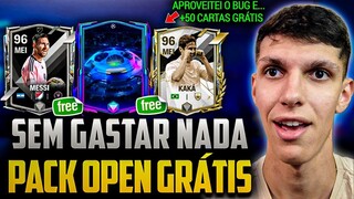 50+ CARTAS TOPs GRÁTIS🤩 APROVEITEI O BUG E FIZ UM MEGA PACK OPEN😱🔥 FC MOBILE 24