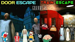 Ganny 3 Door Escape With Doraemon Nobita & Manoj Vs Granny 3 Train Escape With Shinchan Gian & Masao