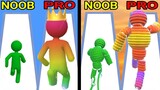 NOOB vs PRO in GIANT RUSH! vs NOOB vs PRO in ROPE-MAN RUN