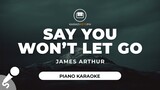 Say You Won't Let Go - James Arthur (Piano Karaoke)