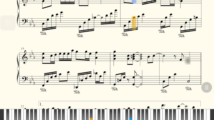 【Piano】 Pengajaran air terjun ruang-waktu yang terlantar, dengan paranada