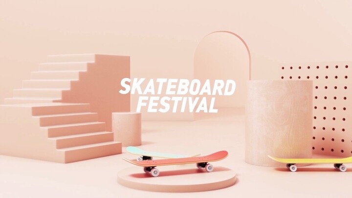 [Skateboard Festival] Animasi Produk C4D