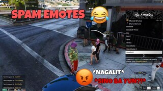 SPAM EMOTES *PRANK* (ANG DAMING NAGALIT SAKIN HAHA!) | GTA 5 RP