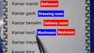 kosa kata bahasa inggris