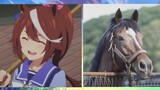 Uma Musume: Karakter Pretty Derby dengan rambut dicat dan bintang jatuh dari prototipe kuda