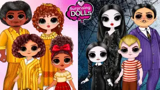 Encanto The Madrigal Family vs The Addams Family Clothes Switch Up - DIY Paper Dolls & Crafts