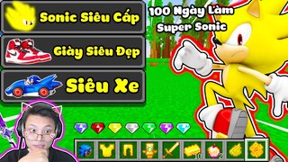 JAYGRAY THỬ THÁCH 100 NGÀY LÀM SUPER SONIC SINH TỒN TRONG MINECRAFT*TRỞ THÀNH SONIC MÀU VÀNG 🟡🚧