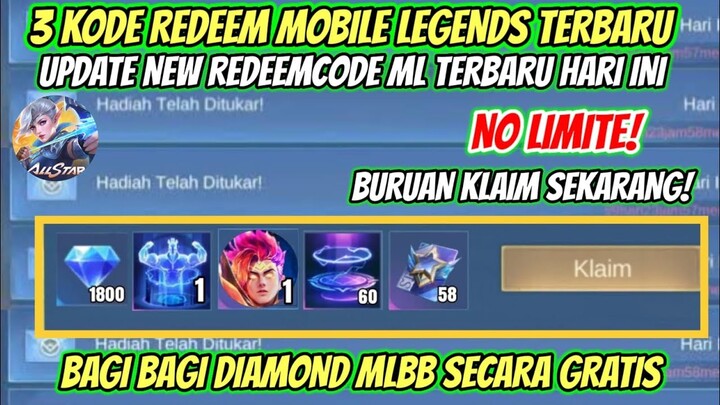 BURUAN! 3 KODE REDEEM ML TERBARU KODE REDEEM MOBILE LEGENDS HARI INI UPDATE DESEMBER 2024