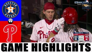 Philadelphia Phillies vs. Houston Astros (11/1/22) WORLD SERIES Game 3| MLB Highlights (Set4 )