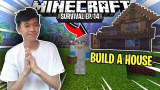 BUILD A HOUSE! | Let's Play MINECRAFT Survival | EP. 14