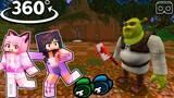 Aphmau vs Shrek Impostor - Among Us Minecraft 360°
