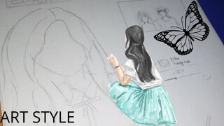 Art style rambut ☺️