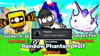 🥳When Preston Says HATCH EVERY MYTHIC in Pet Simulator X... (Roblox)