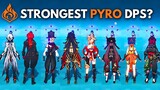 Arlechino vs All Pyro dps!! Who is strongest Pyro DPS in [ Genshin Impact ]