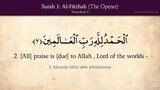 Quran- 1. Surah Al-Fatihah (The Opener)- Arabic and English translation HD