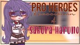 Pro heroes reaccionan a Sakura Haruno/glmv/gacha club