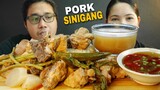 FILIPINO FOOD - PORK SINIGANG (BUTO- BUTO) MUKBANG | BIOCO FOOD TRIP